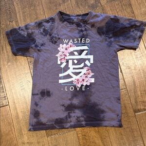 ELOQUII Black Tie-Dye Love Graphic Tee